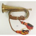 An early to mid 20thC brass military type bugle.