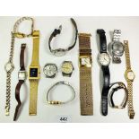 A selection of various wristwatches.