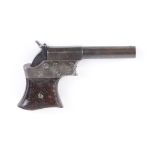 (S58) .41(rf) Remington Vest Pocket Pistol, single shot saw handle derringer, 4 ins two stage barrel