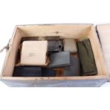 7.92 mm Kurz wooden ammunition box with 4 x Colt AR15 20 round magazines in military packet,