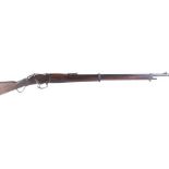 (S2) .410 (.303 conversion) Martini Henry single, 29 ins barrel, original sights, 2 ins chamber,