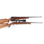 (S1) .22 Anschutz Model 1450 bolt action rifle (no magazine), 19½ ins threaded barrel, mounted 6 x