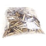 455 x once fired brass cases including .223, .308, and 6.5mm Creedmoor