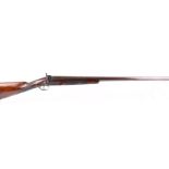 (S58) 6 bore percussion single live pigeon gun by Bentley & Playfair, 36 ins brown damascus