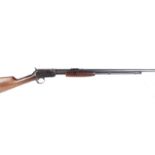 (S1) .22 Winchester Model 62 pump action rifle, take down model with tube magazine, adjustable