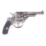 (S58) 11mm Lebel closed frame double action revolver, 4½ ins two stage barrel, side mounted