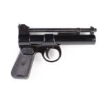 .177 Webley Junior over lever air pistol, black chequered grips, no. 358 [Purchasers Please Note: