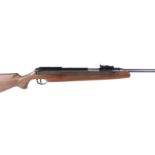 .22 Diana Model 52 sidelever air rifle, blade and ramp sights, semi pistol grip stock with cheek