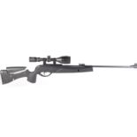 5.5mm Gamo Socom 1000 break barrel air rifle, open sights, black synthetic pistol grip stock with