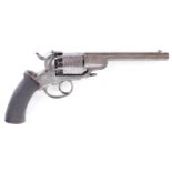 (S58) 10mm Percussion double action revolver, 160mm (6¼ ins) octagonal barrel with blade fore sight,