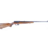 (S1) .22 CZ BRNO model 581 semi automatic rifle, 21½ ins threaded barrel, open sights, 5 shot
