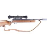 .22 BSA pre charged break barrel air rifle with silencer, leather sling, 3-9 x 40 BSA Deerhunter