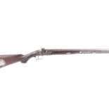 (S58) 32 bore English percussion musket, 29 ins octagonal sighted steel barrel, the plugged breech