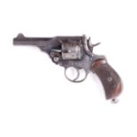 (S5) .455 Webley MkV top break revolver, 4 ins octagonal barrel stamped 450/455, half moon blade