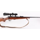 (S1) .22 CZ BRNO Mod 2 bolt action rifle, 24 ins barrel threaded for moderator (moderator