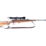 (S1) .22 BRNO Model 2 bolt action rifle, 17 ins barrel threaded for moderator (moderator available),