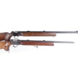 (S1) Two .22 BSA Martini International Mk2 target rifles, 25½ & 28½ ins heavy target barrels, no'