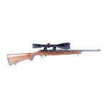 (S1) .22 Ruger 10/22 self loading rifle, 19½ ins threaded barrel (capped), open sights, 10 shot