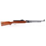 .22 'Lion Brand' Chinese under lever air rifle, tunnel foresight, adjustable rear sight, sling