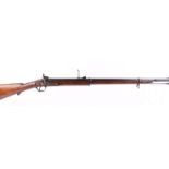 (S58) .577 Enfield 1861 Pattern percussion rifle, 33 ins two band barrel stamped J Kerr, blade and