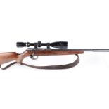 (S1) .22 Anschutz bolt action rifle, 13½ ins screw cut barrel (moderator available), 5 shot