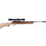 (S1) .22 Ruger 10/22 semi automatic rifle, 19 ins threaded barrel (moderator available), 10 shot