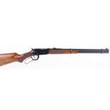 (S1) .357 (Mag) Winchester Model 94A lever action rifle, 20 ins round barrel, steel banded with tube