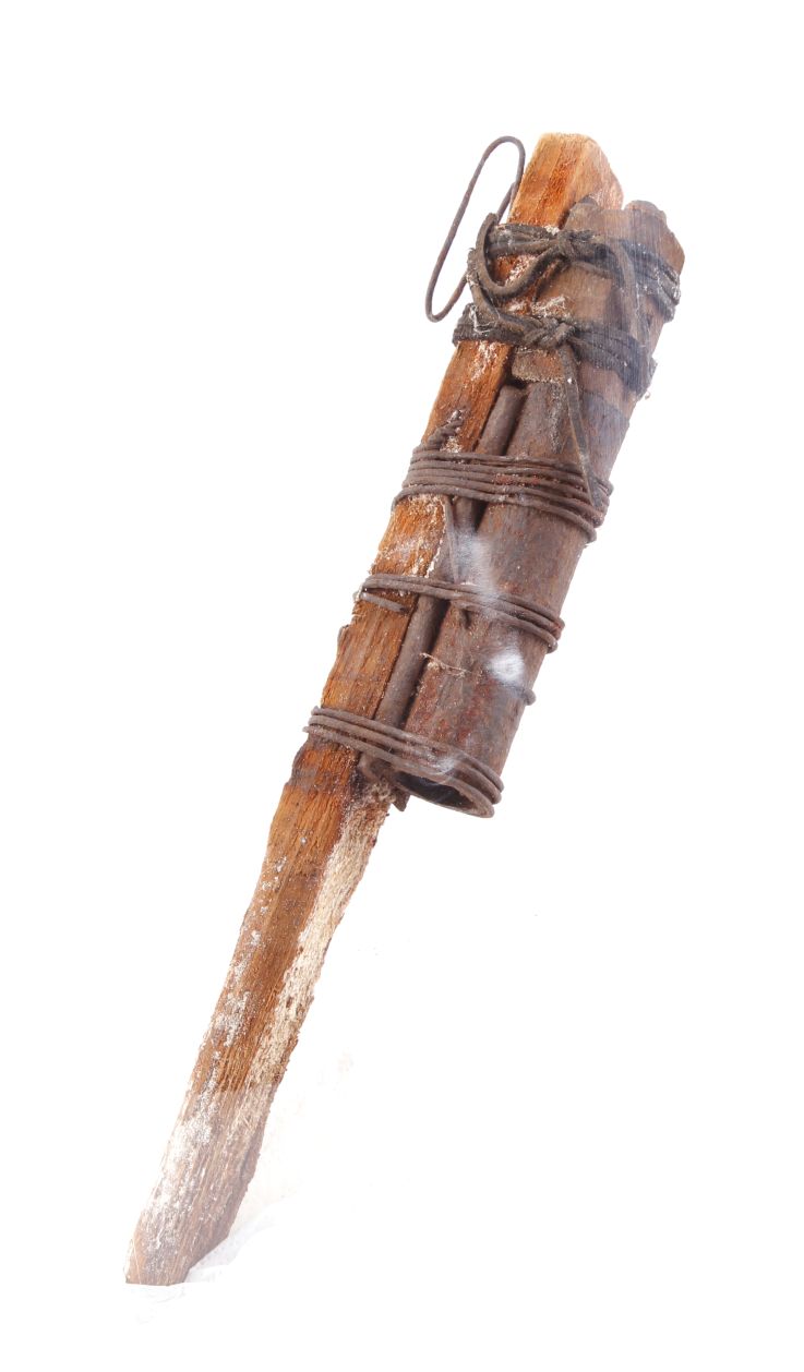 WWI Stick grenade, trench made, excavated at Ypres c.1980, unique - Image 2 of 2