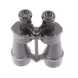 Pair 8x30 Army Pattern 3 Stereo Prismatic binoculars in leather case by John Barker & Co. together
