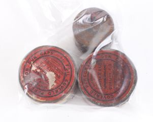 Quantity of Joyce percussion caps in 3 tins [Please note that this Lot cannot be shipped.]