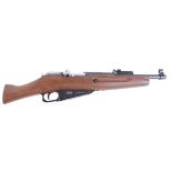 .177 Gletcher M1891 Co2 bolt action air rifle, tunnel foresight, adjustable rear sight, synthetic