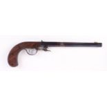 (S1) .36 Percussion single shot under hammer target pistol by Caywood Gunmakers (Berryville USA),