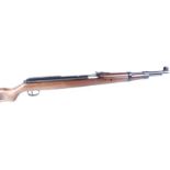 .22 Mauser K98 under lever air rifle, adjustable open sights, scope rail, in original box with