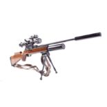 .22 BSA Super 10 bolt action Co2 air rifle, blueprint tuned by John Bowkett with documentation,