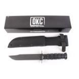 Model 498 tactical knife by OKC, 7 ins blade, boxed with sheath