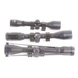 4 x 40 EIO scope with mounts; 3-9 x 40 AGS scope with mounts; 3-9 x 40 SMK scope with mounts (3)