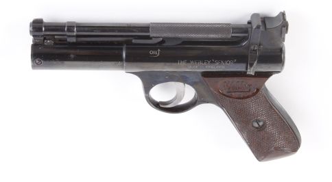 .177 The Webley Senior air pistol, brown plastic grips, boxed with instructions, no. 024 [Purchasers - Image 2 of 2