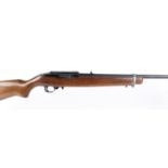 (S1) .22 Ruger 10/22 semi automatic carbine, 18½ ins barrel threaded for moderator, iron sights,