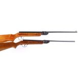 .177 Slavia break barrel air rifle, open sights, nvn; .22 break barrel air rifle, open sights, no.