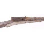 (S58) Indian Toradar matchlock musket, with 59 ins full stocked five band barrel, flared muzzle,