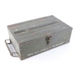 Green metal ammunition box, for Bren .303 Mk 1 box magazines