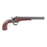 (S1) .36 Pedersoli percussion black powder gallery pistol, 7¾ ins round barrel, half stocked with