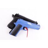 BB Colt 1911, Co2, pistol in blue plastic; 9mm KWC Beretta Model 92FS, multi shot pistol (2) [