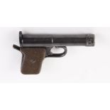 .177 Tell air pistol, the barrel marked DRGM Tell II DRP, chequered wood grips, nvn [Purchasers