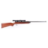 .22 BSA Meteor break barrel air rifle, open sights, mounted 4 x 20 BSA scope, no. TA08331 [