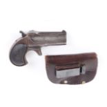 (S58) .41 Remington Model 95 Derringer, 3 ins double over and under barrels stamped Remington Arms