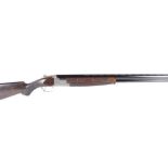 (S2) 12 bore Bader engraved Browning B25 over and under, ejector, 27¾ ins barrels, Teague choked