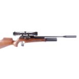 .22 BSA Super 10 pre-charged multi shot air rifle, moderated barrel, rotary magazine, pistol grip