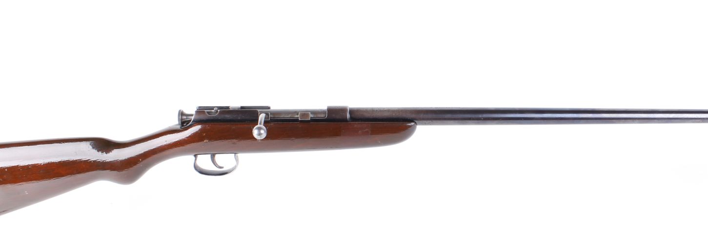(S2) .410 Webley & Scott bolt action, 25½ ins sighted barrel, 2½ ins chamber, 14½ ins semi pistol