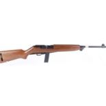 (S1) .22 ERMA M1 Carbine semi automatic rifle, 20 shot magazine, canvas sling, no. E225227 [